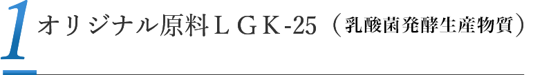 1.オリジナル原料LGK-25(乳酸菌ケフィア)